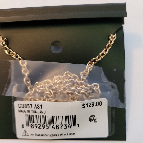 Coach Signature Padlock And Key Necklace - Picture 2 of 2